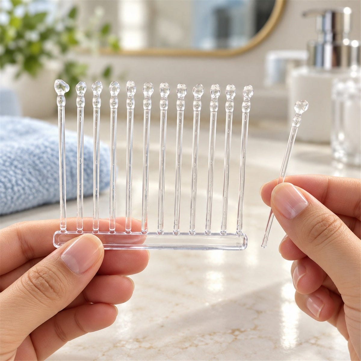 Silicone Ear Cleaning Sticks With Compact Holder For Personal Care (24 Pc)
