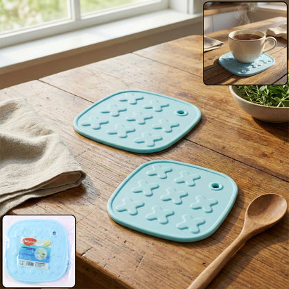 Heat Resistant Multipurpose Cup Coaster  Hot Pot Pad Set (2 Pc)