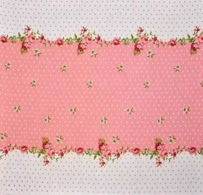 Single Cotton Bedsheet with 1 Pillow Cover – Floral Print, 240 Thread Count, Summer Use