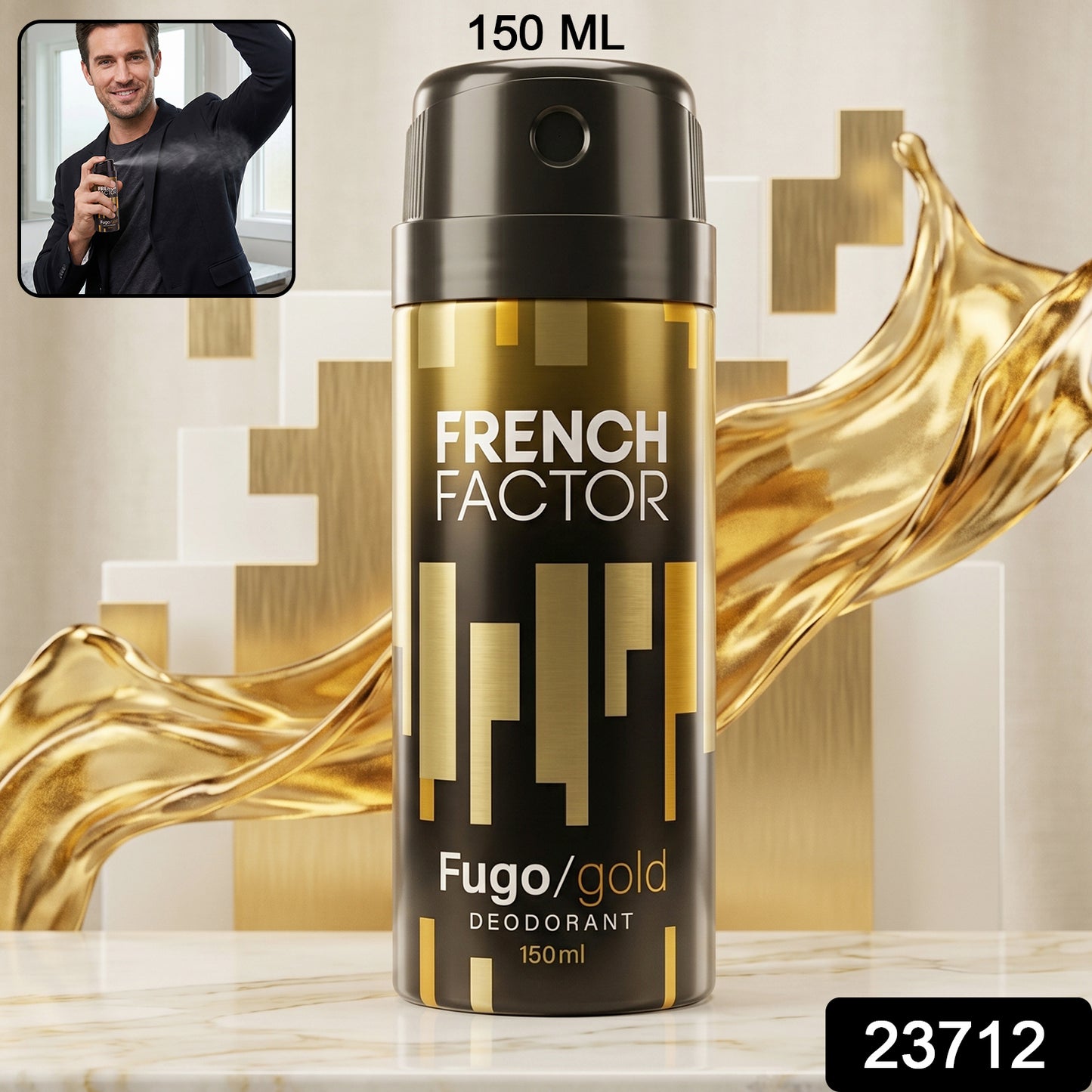French Factor Fugo Gold Deodorant Body Spray (1 Pc 150 Ml)