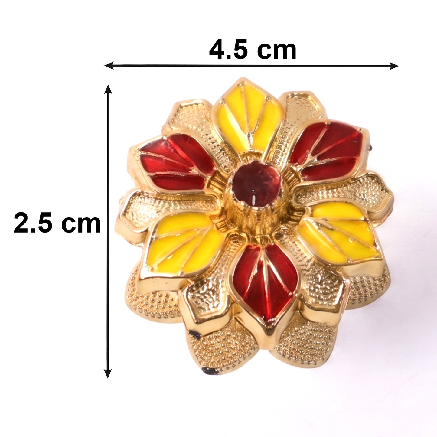 Decorative Golden Kankavati Kumkum Box Traditional Sindoor Holder Pooja (1 Pc)