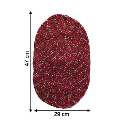 Stylish Oval Floor Mat  (1 Pc 50x30 Cm)