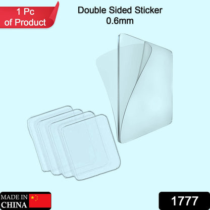 Wukusy 1777 double-sided waterproof wall tape sticker, clear nano adhesive gel, ideal for indoor home, bedroom, kitchen, hotel use