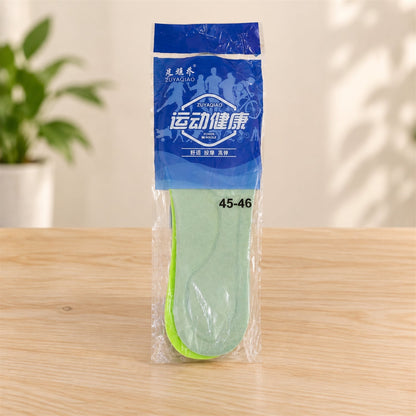 Pair of Wukusy soft foam shoe insoles with textured surface for daily wear, size 45-46, shown in the image.