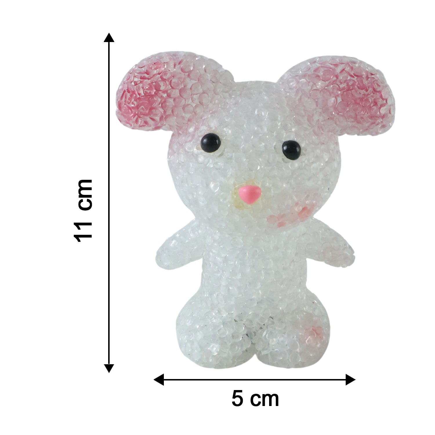 Cartoon mouse-shaped LED night lamp with crystal texture, emitting a warm glow, perfect for kids' bedrooms.