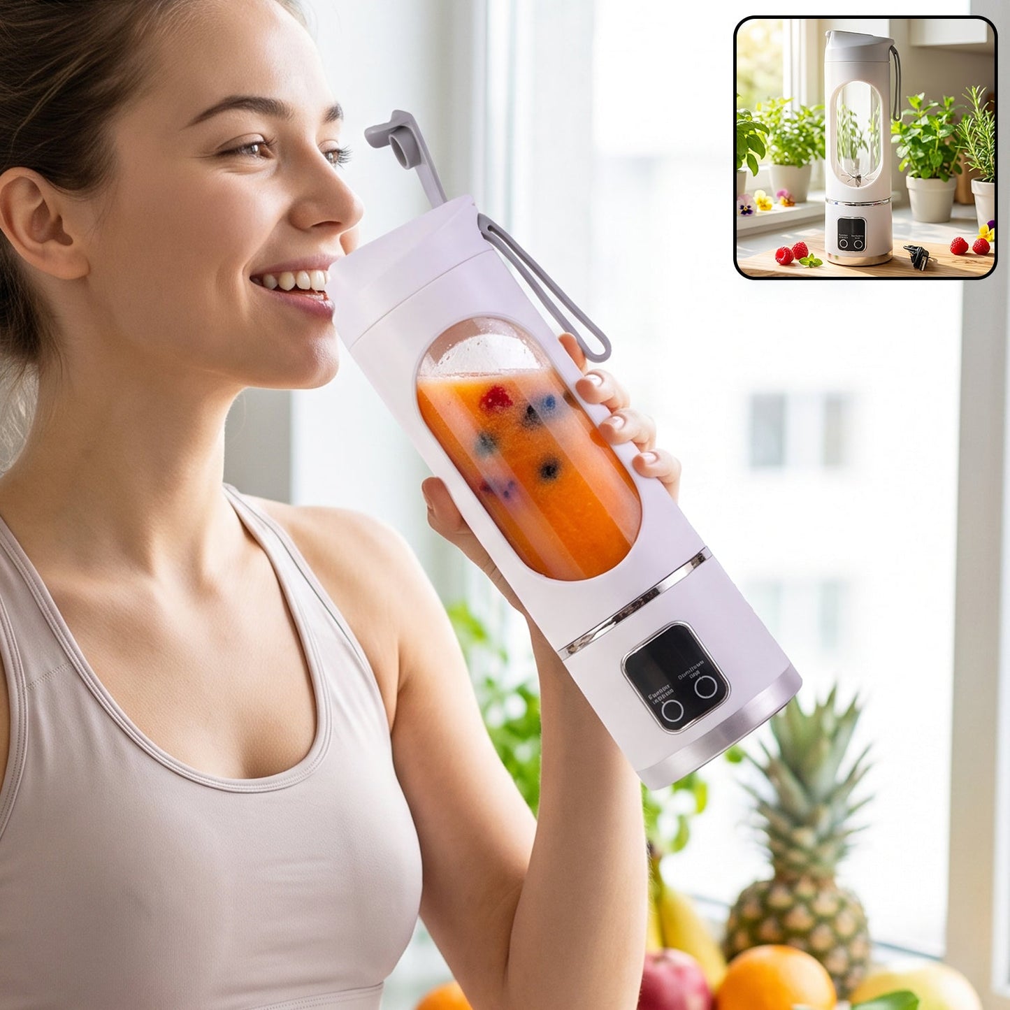 Portable Usb Rechargeable Juicing Cup Blender For Smoothies Shakes And Travel