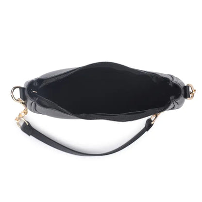 Small Classic Chain Shoulder Bag Black | Vegan Leather Women & Girl's Handbag