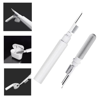 Wukusy 6188 3-in-1 earbuds cleaning pen for earbud and earphone cleaning, compact mobile accessory tool with precise tips.