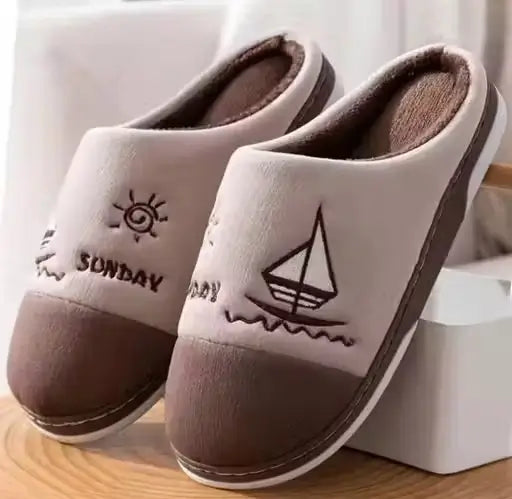 Unisex Winter Warm Flip Flop Slippers for Indoor and Outdoor Use
