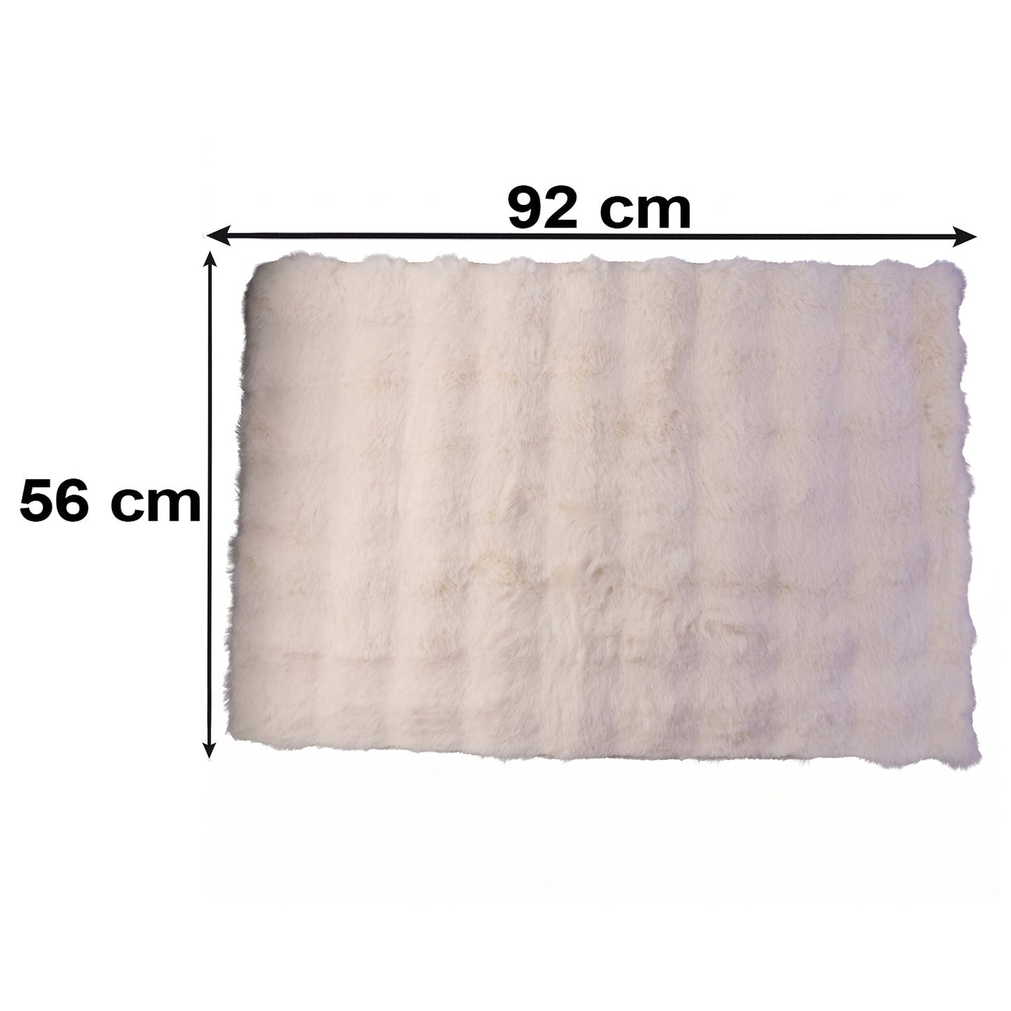 Anti Slip Soft Fluffy Faux Fur Carpet Mat 92 X 56 Cm For Living Room (1 Pc)