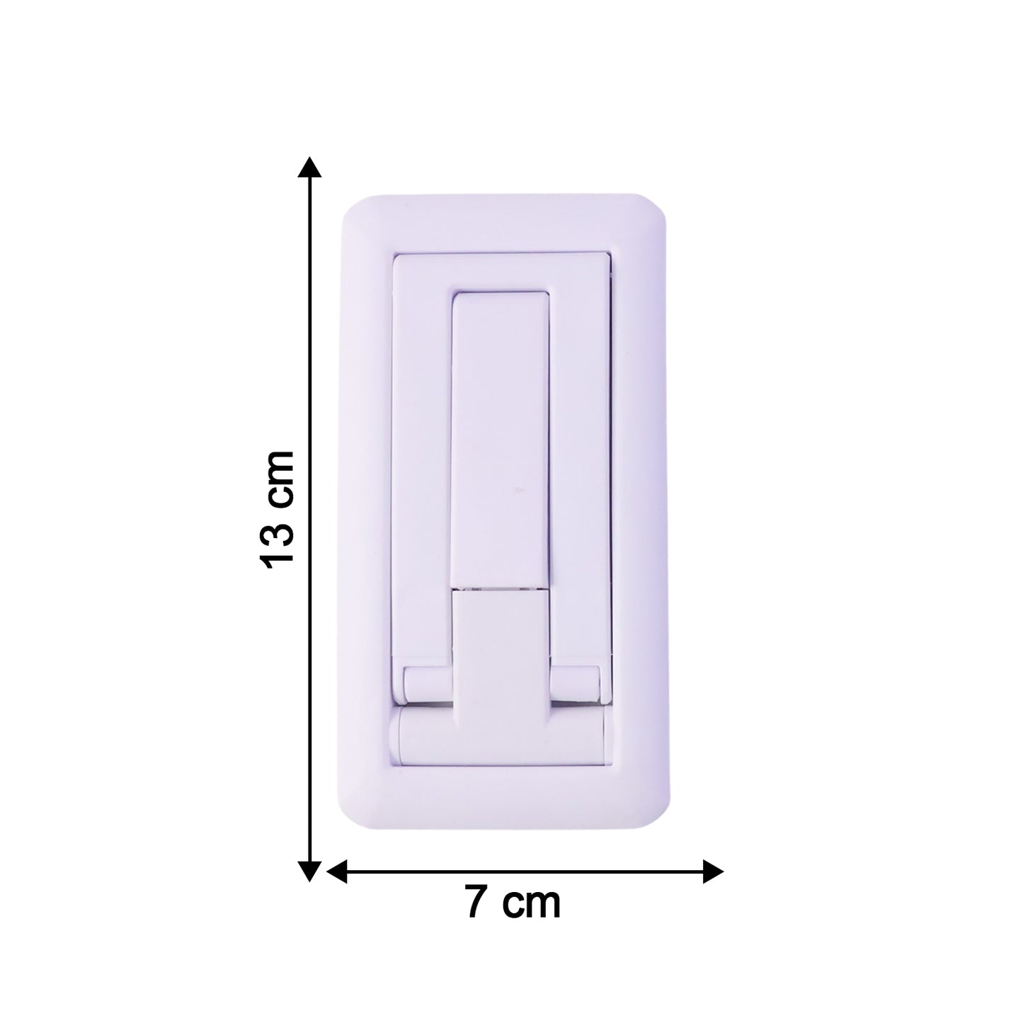 Wukusy foldable plastic mobile phone holder stand on a desk, adjustable angle for office use, compact and portable design