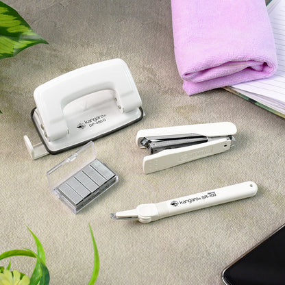 Wukusy Kangaro 4-in-1 Premium Office Stationery Gift Set with pens, pencils, notepad, and accessories on a white background.