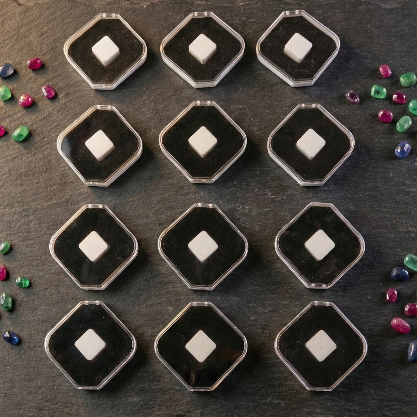 Jewellery Display Storage Box For Rings Earrings  Small Items (12 Pc)
