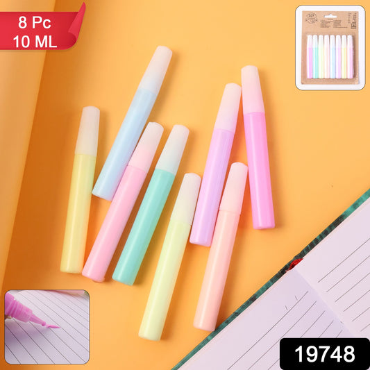 Wukusy DIY multi-color craft glue pen set with 8 pens, each 10ml, suitable for office and craft projects, colorful and easy to use.