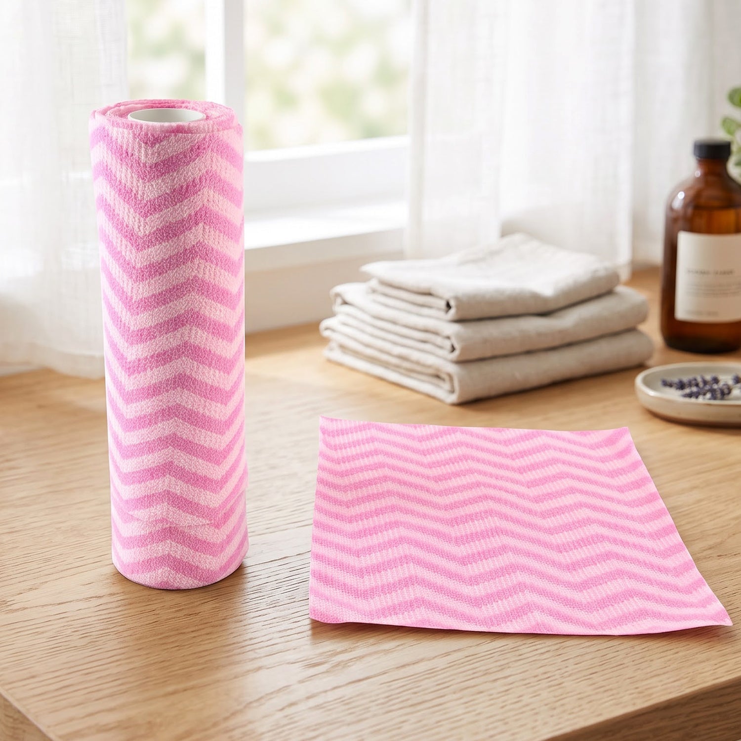Reusable Kitchen Cleaning Cloth Roll For Absorbent Wiping And Daily Use (1 Roll)