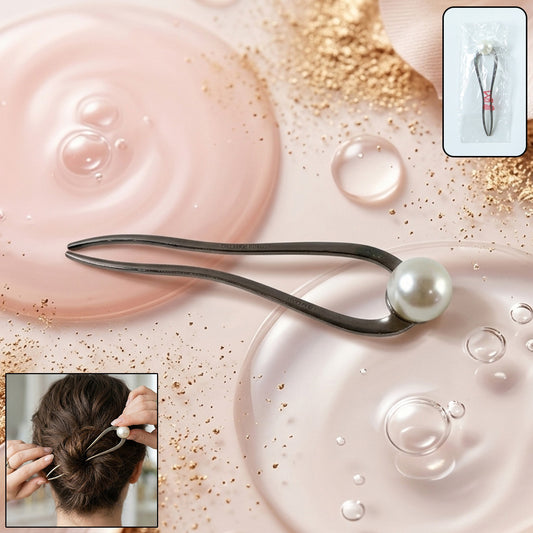 Wukusy elegant pearl design hair pin clip with a single pearl accent, perfect for securing and decorating hairstyles.