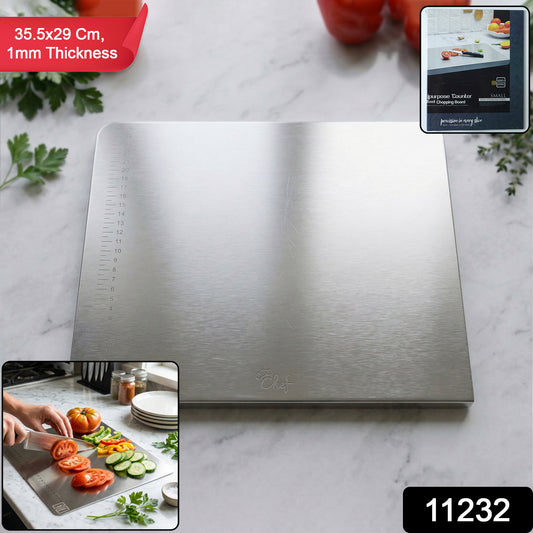 Stainless Steel Chopping Board 35.5x29 Cm 1mm Thickness 1 Pc