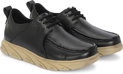 KASTAVA Casual Shoes Black Lace Up Sneakers For Men (Black): Size-10