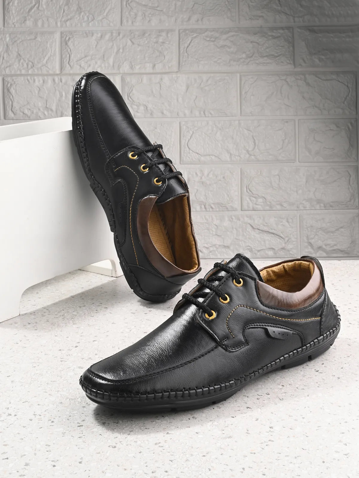 Black Lightweight Comfort Summer Trendy Premium Stylish Sneakers For Men: Size-6