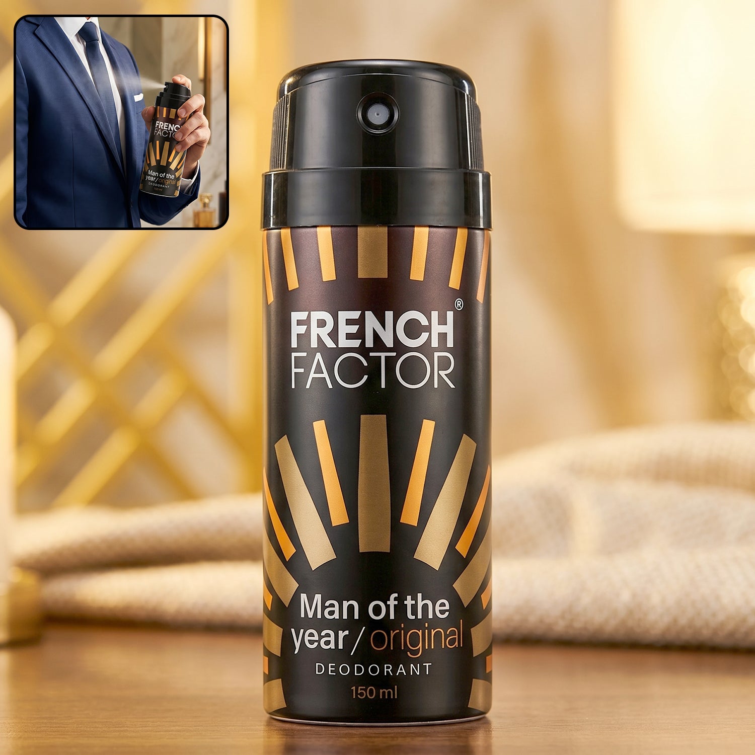 French Factor Man Of The Year Original Body Spray (1 Pc 150 Ml)