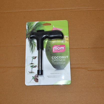Wukusy Supermom Coconut Opener Tool with ergonomic handle, designed for easy coconut opening, shown in the image.