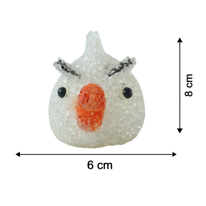Wukusy cartoon chick shape LED night lamp with crystal texture emitting a warm glow, perfect for children's bedside lighting.