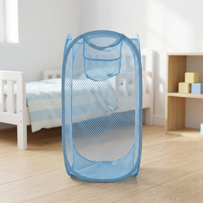 Large Mesh Pop Up Laundry Basket Clothes Storage Hamper (1 Pc 54x30cm)