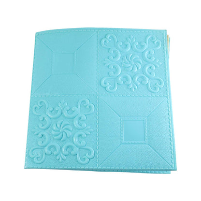 Wukusy 3D foam wallpaper sticker panel, 70x70 cm, decorative wall panel with textured foam design for interior decor.