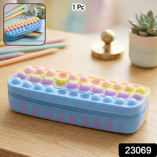 Pop It Silicone Pencil Pouch With Zipper (1 Pc)