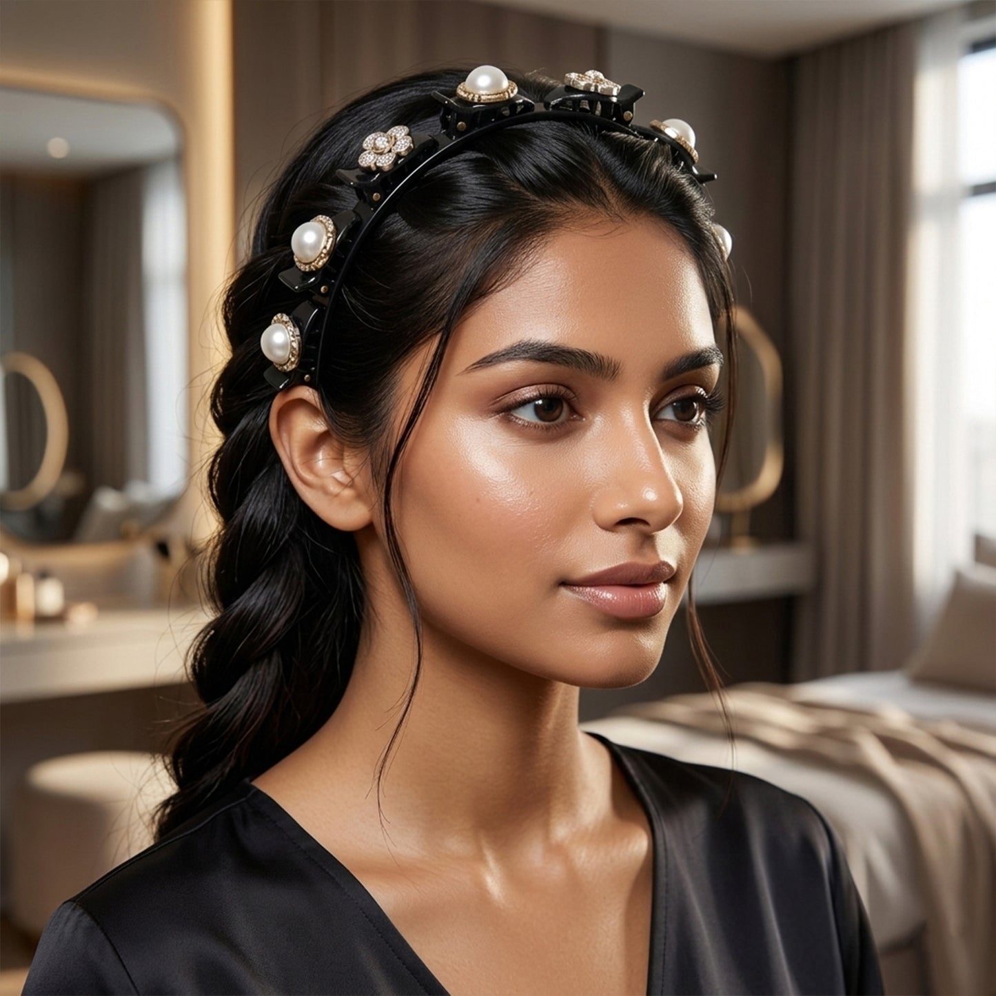Stylish Fancy Pearl Design Hair Headband (1 Pc)