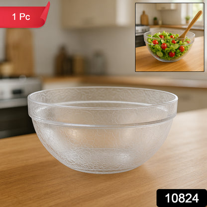 Transparent plastic Idli mixing and serving bowl by Wukusy, textured kitchen bowl for home use, ideal for serving and mixing.