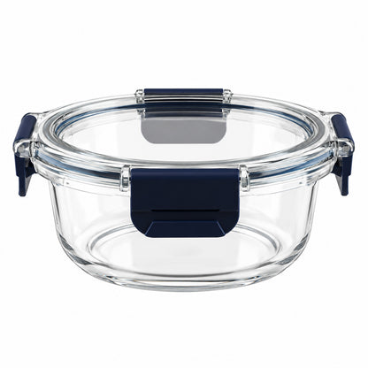 Wukusy 400ml round glass food storage container with Smart Lock lid