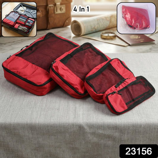 4 In 1 Travel Organizer Packing Cubes Bag Set (4 Pc Set)