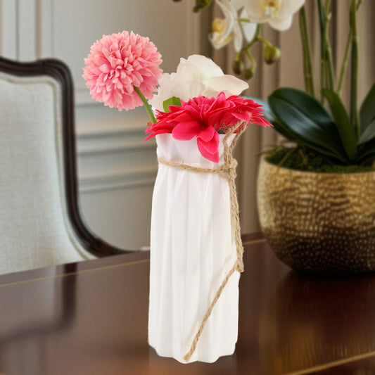 Wukusy plastic vase pot with elegant design, suitable for home decor or gifting, featuring a smooth, modern appearance.