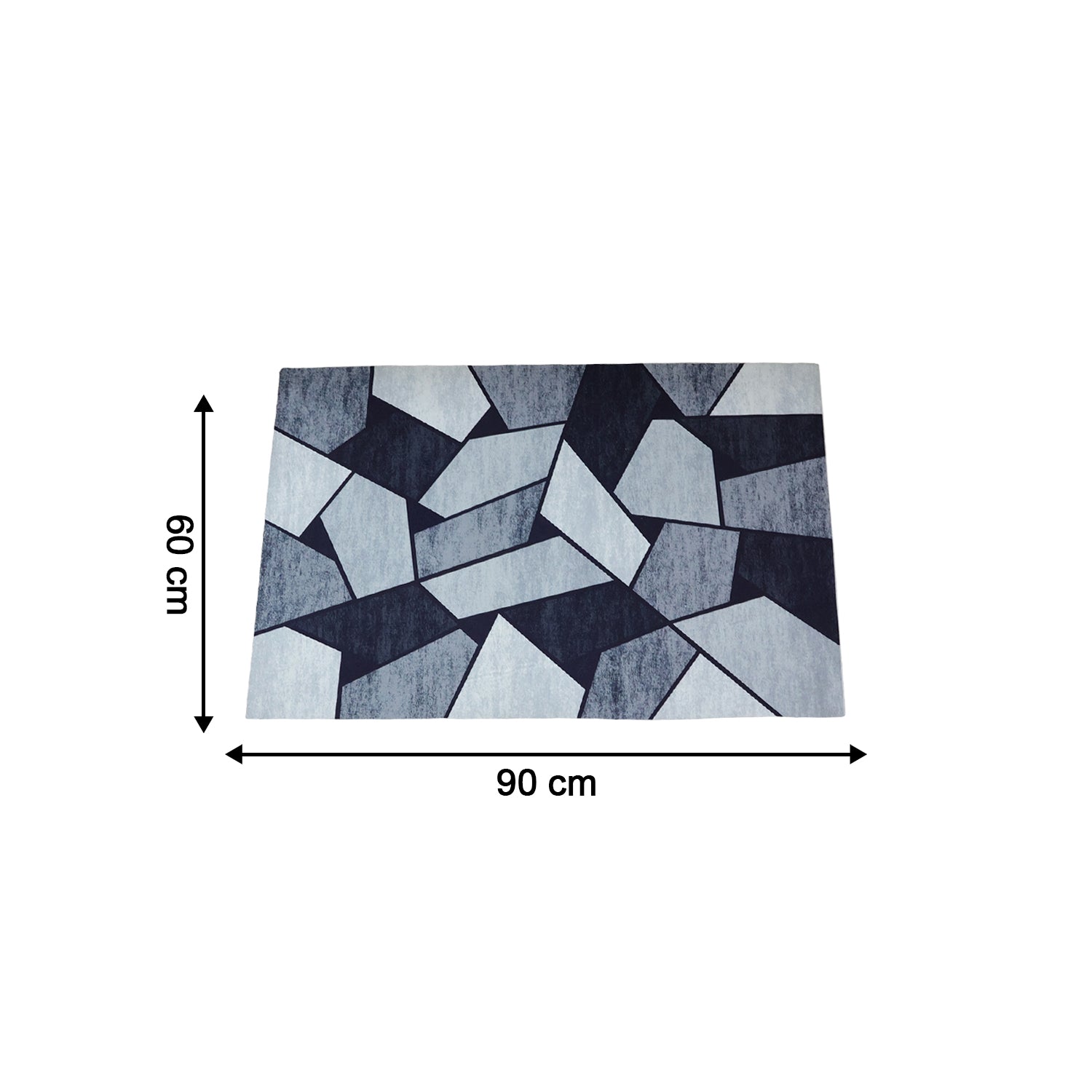 Geometric Anti Slip Door Floor Mat (1 Pc 90x60 Cm)