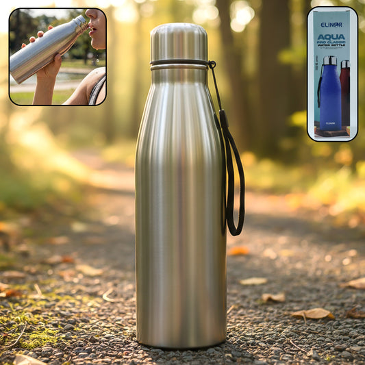 Stainless steel Wukusy 1000ml water bottle for home and kitchen, with a sleek, durable design and secure lid.