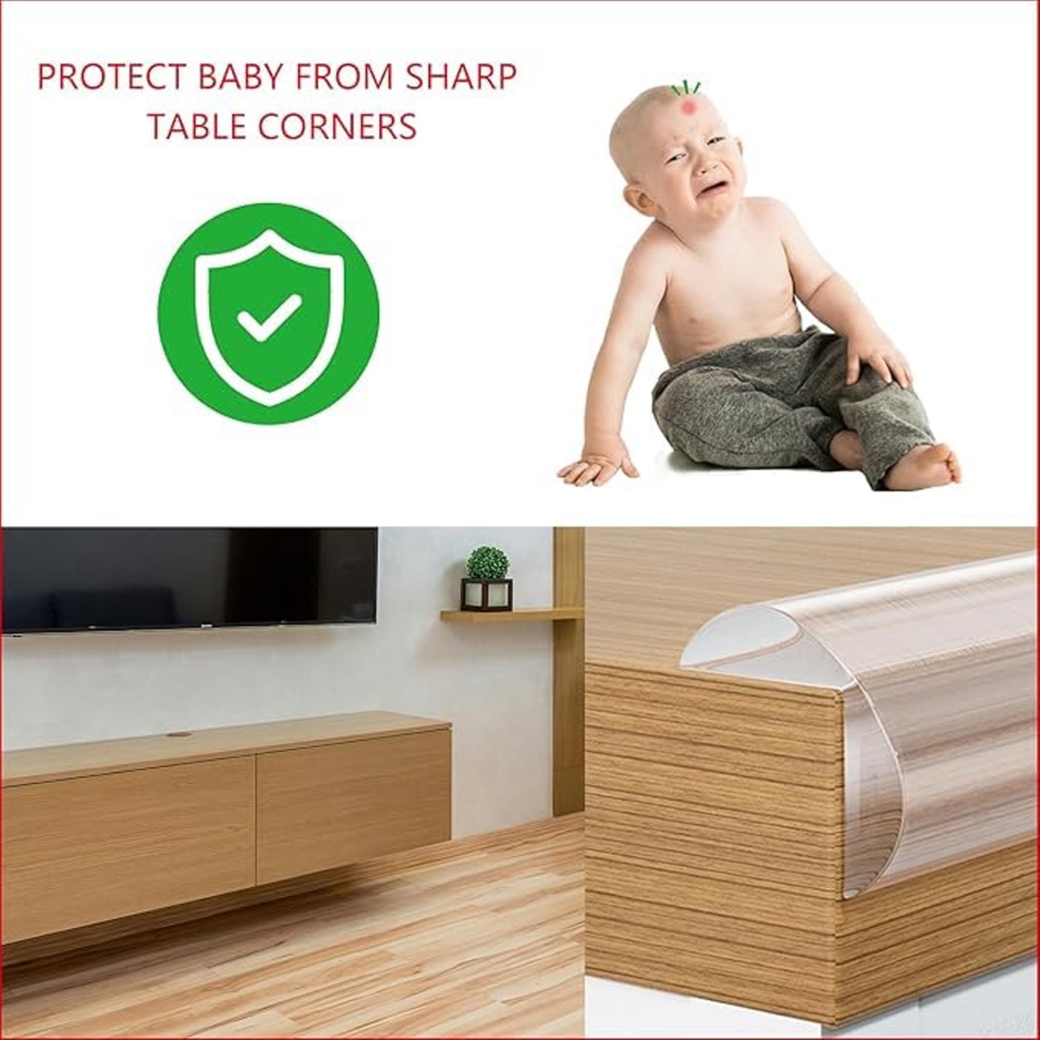Soft Adhesive Edge Protector Strip 3 Meter Furniture Baby Safety Guard (1 Pc)