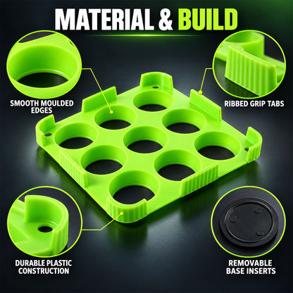 Wukusy 9-cavity cutlet and aloo tikki maker mould with removable base inserts