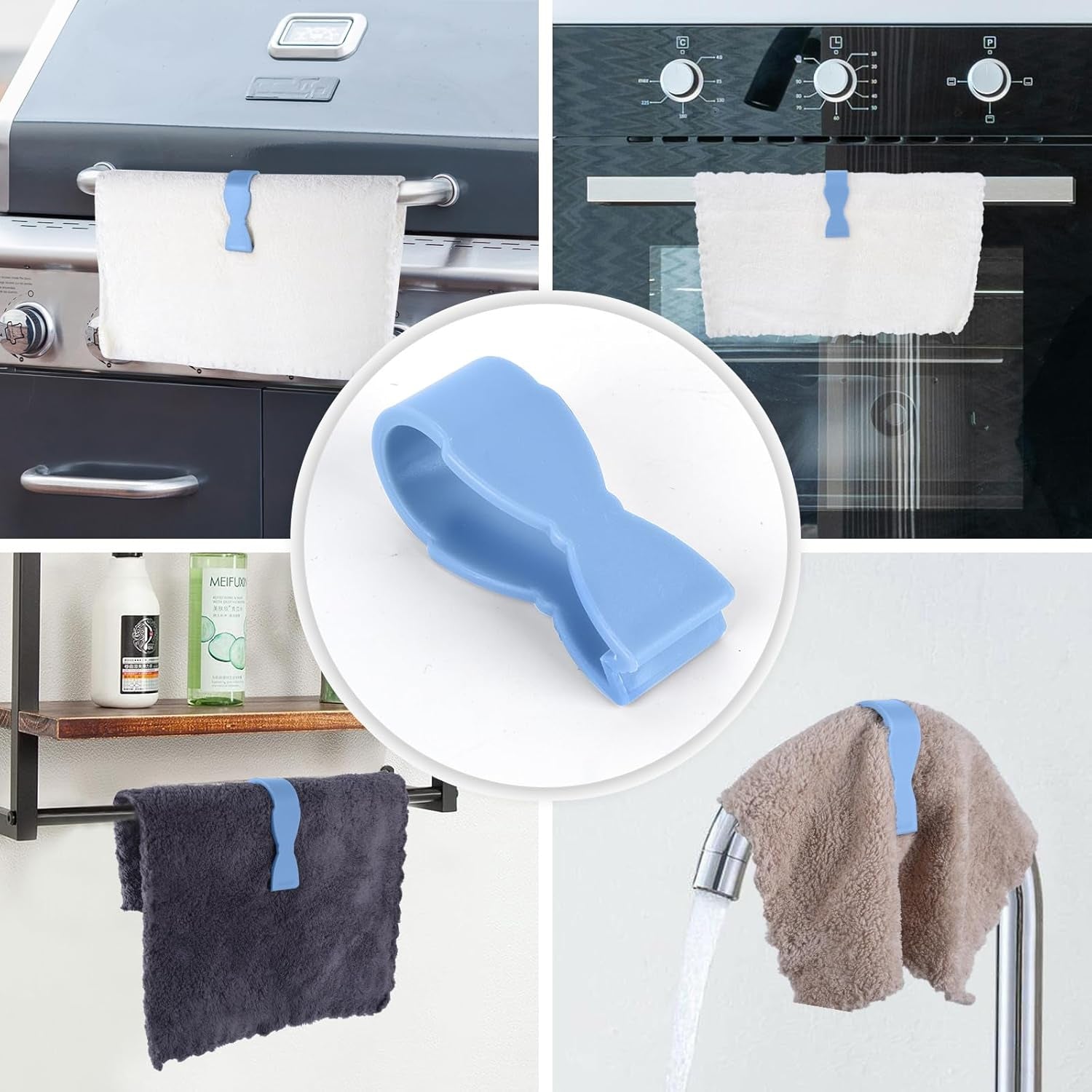 Multipurpose Towel Holder Clips Set (6 Pc Set)