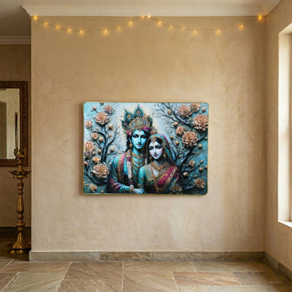Premium Radha Krishna Decorative Wall Frame (1 Pc 60x45 Cm)