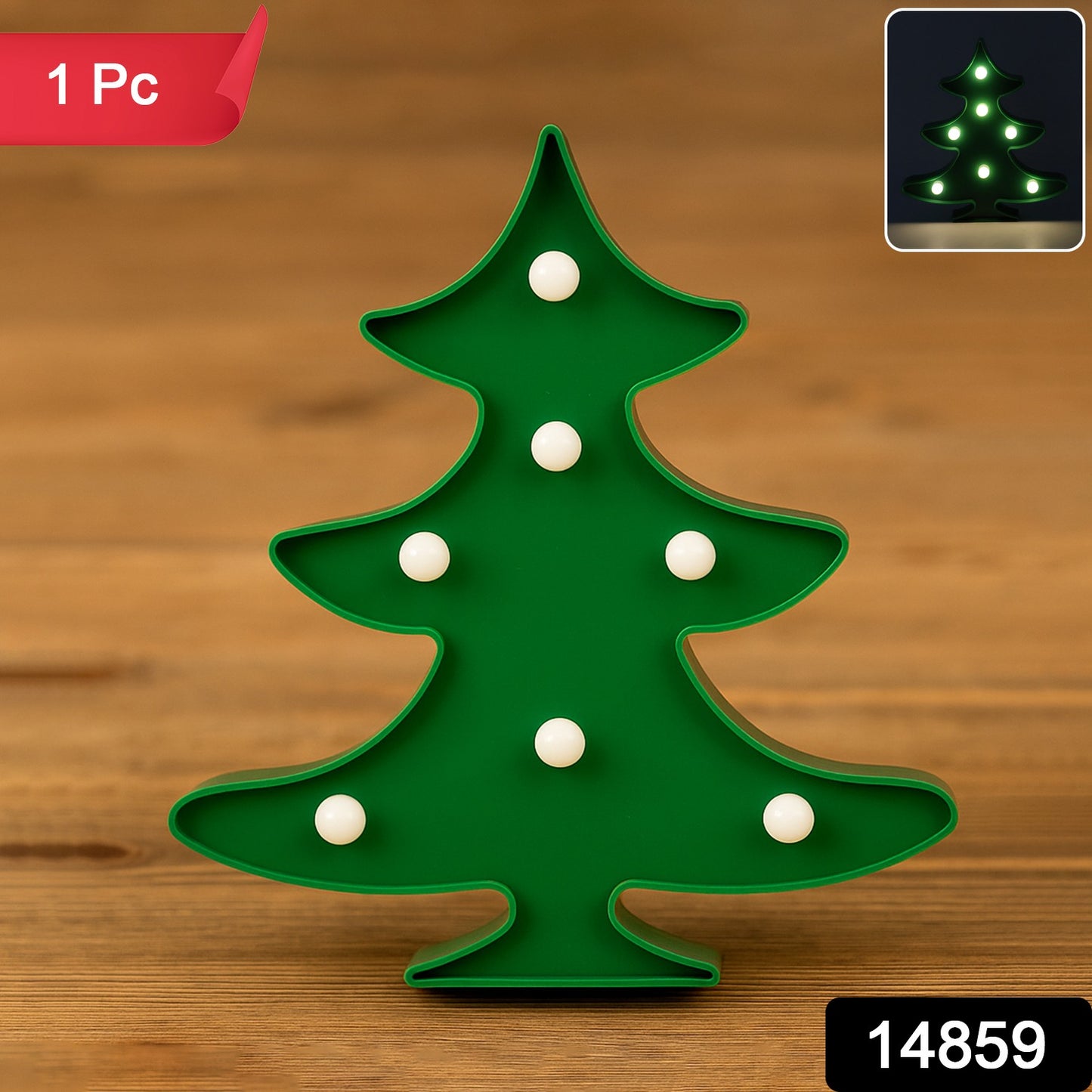 Christmas Tree Shape Led Decorative Night Light (1 Pc)