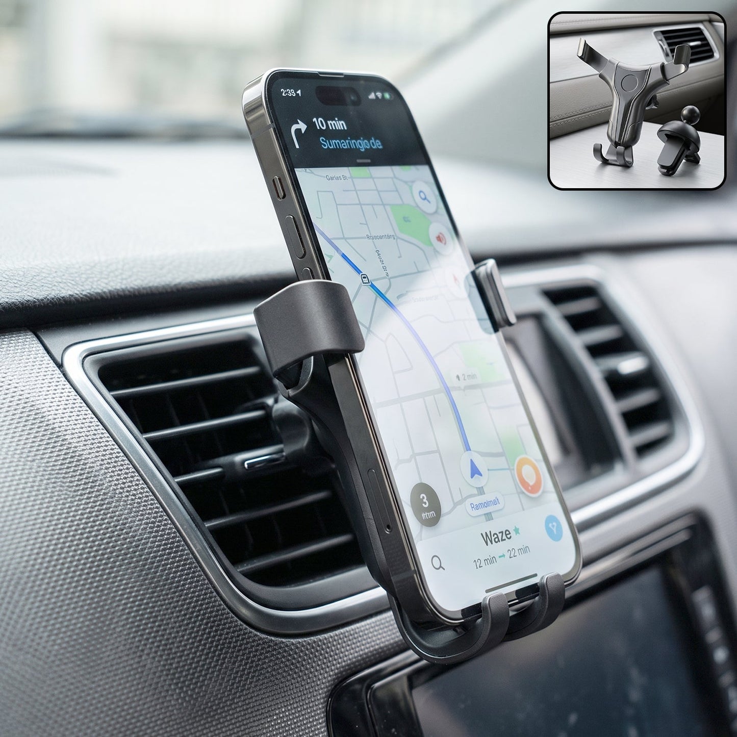 Universal Car Air Vent Mobile Phone Holder Mount Gravity Auto Lock (1 Pc)