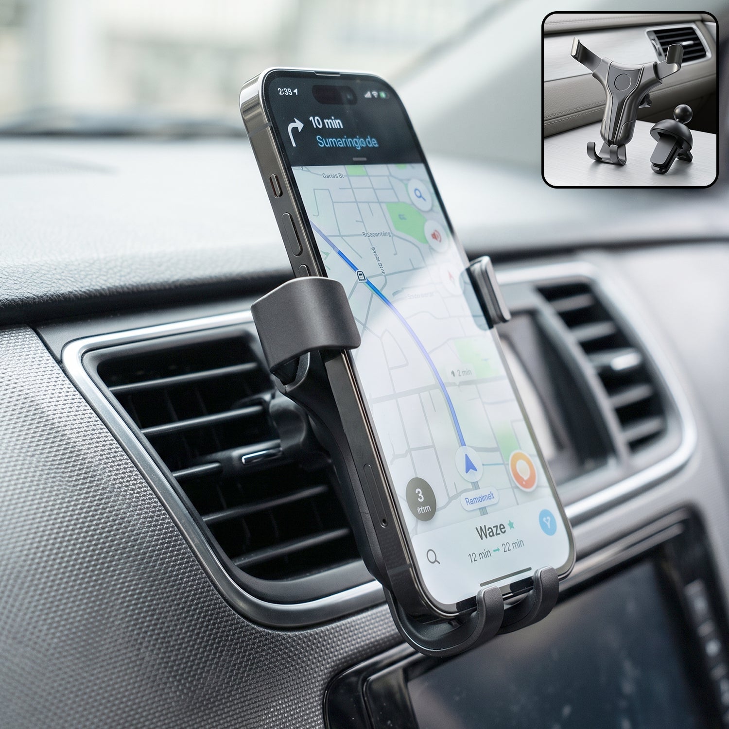 Universal Car Air Vent Mobile Phone Holder Mount Gravity Auto Lock (1 Pc)