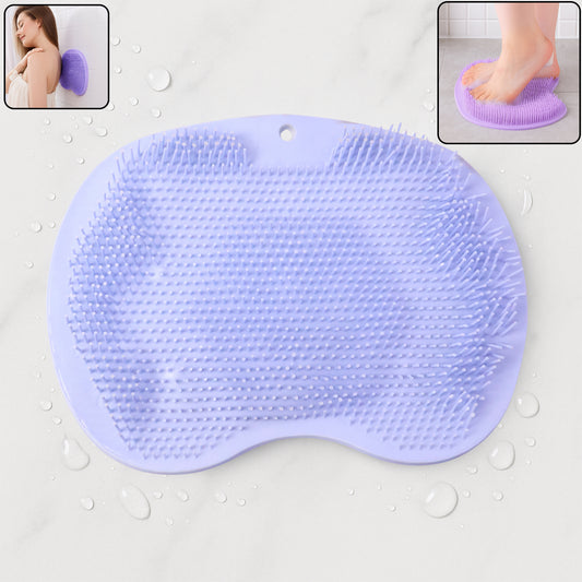 Green Silicone Bath Massage Cushion  Suction Cup Exfoliating Foot Scrubber  Mat