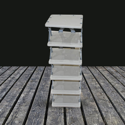 Wukusy foldable shoe rack with multiple layers, made of durable plastic, for organized footwear storage in entryways or closets.