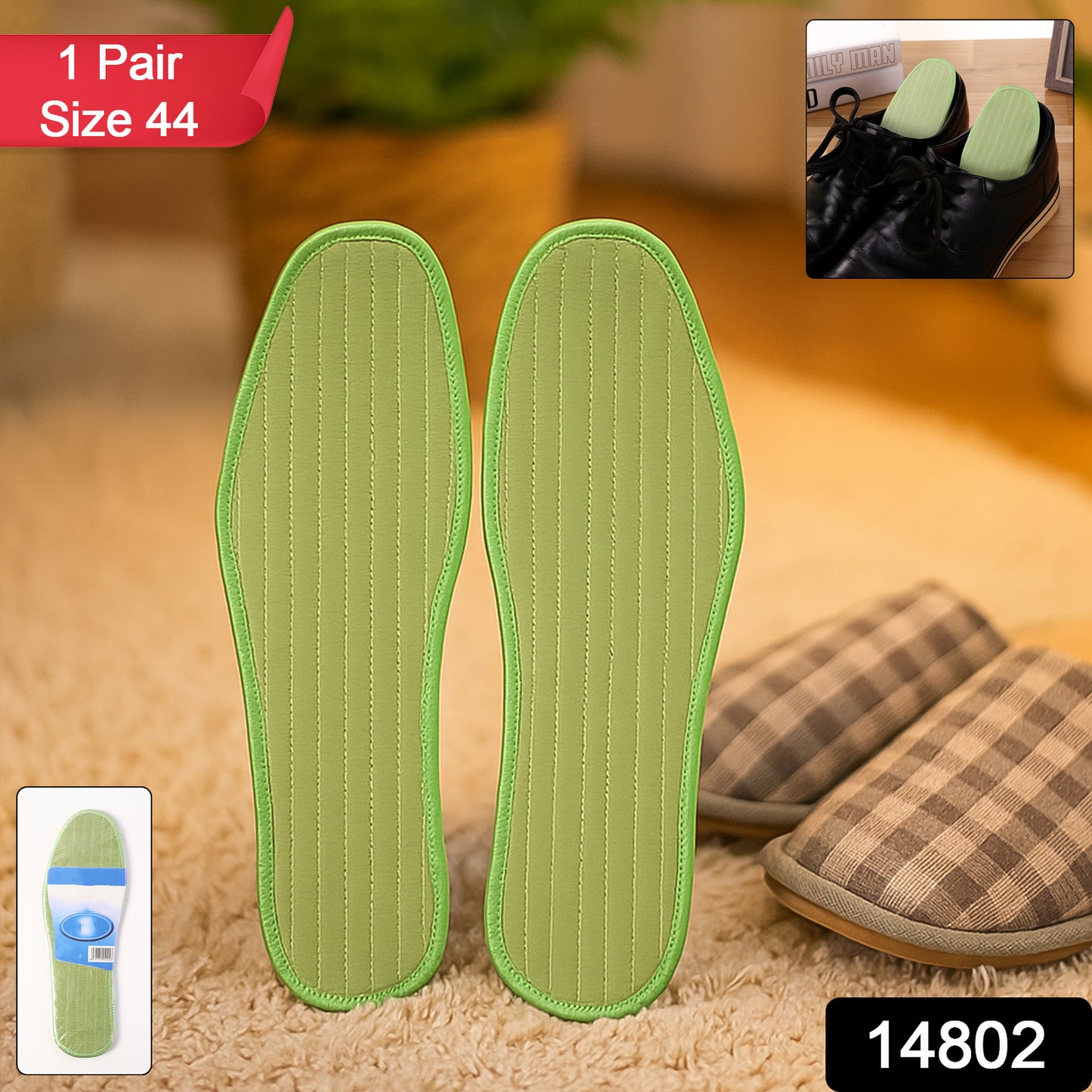 Premium Comfort Shoe Insoles For Daily Foot Support Size 44 (1 Pair  Mix Design)