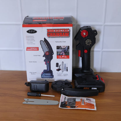 Mini Electric Cordless Chainsaw (1 Set 48v 24 Cm Long)