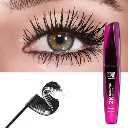 2X Volume Mascara – Smudgeproof, Curling, Long-Lasting (Pack of 1)