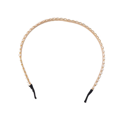 Elegant Crystal Studded Metal Hair Band (1 Pc)