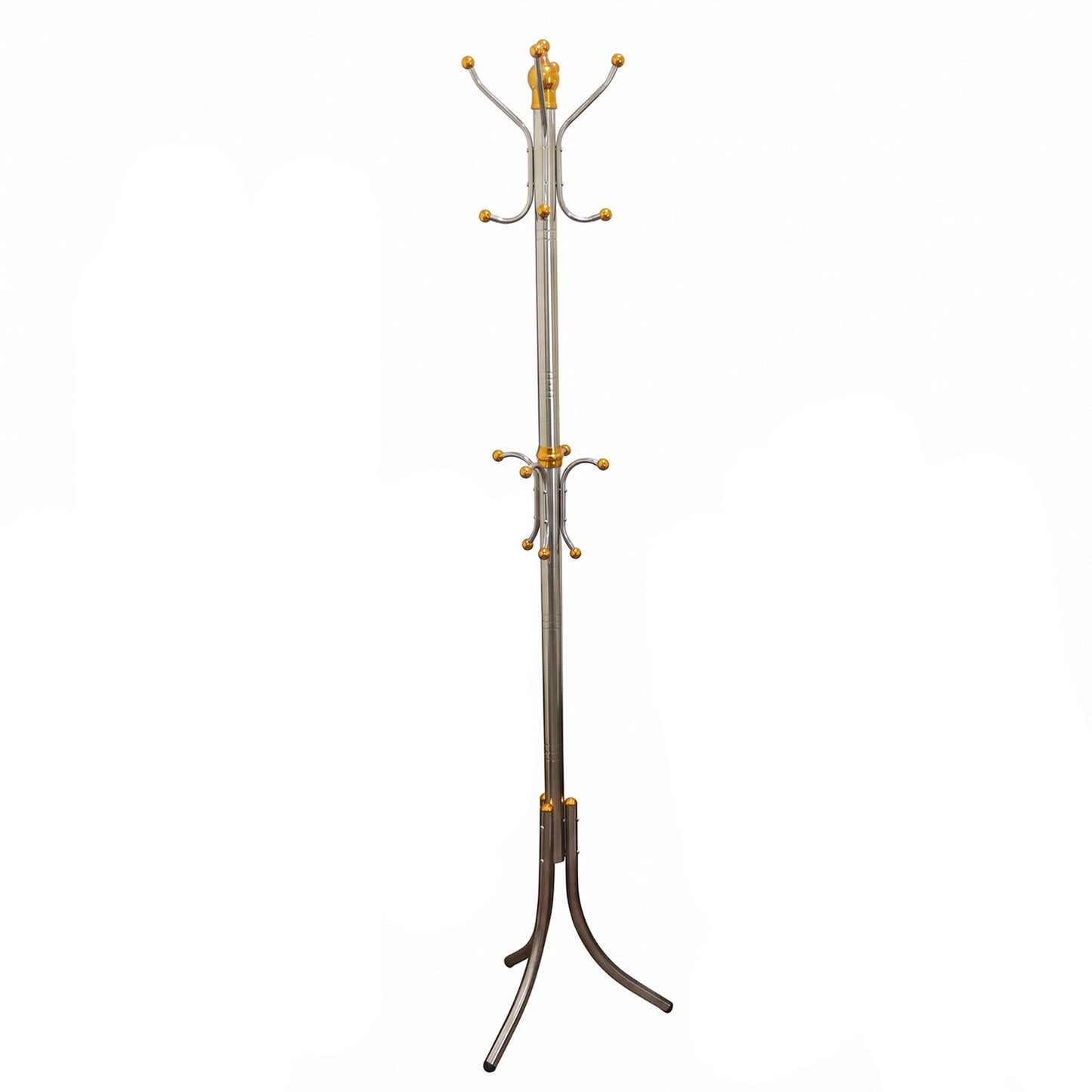 Metal Floor Standing Coat Rack Clothes Hanger Stand With Multi Hooks (1 Pc)